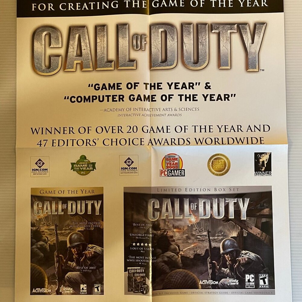 NEW DOUBLESIDED CALL OF DUTY POSTER